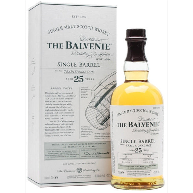 The Balvenie Scotch Single Malt 25 Year Single Barrel