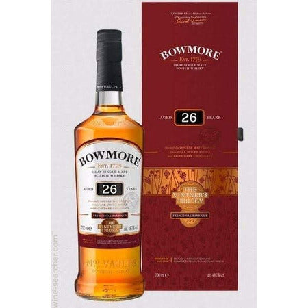 Bowmore Scotch Single Malt 26 Year French Oak Barrique The Vintner's Trilogy 1926