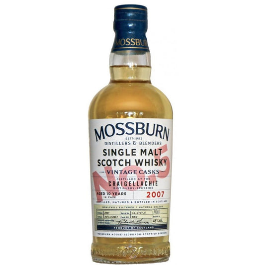 Craigellachie Scotch Single Malt 10 Year By Mossburn 2007