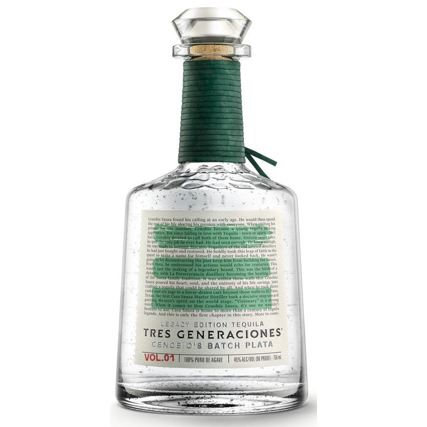 Sauza Tequila Plata Tres Generaciones Cenobio's Batch