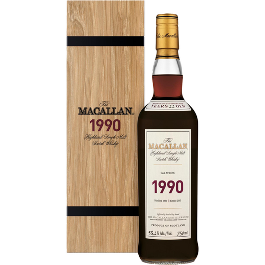 The Macallan Fine & Rare Scotch Single Malt 1990 Cask No. 24706