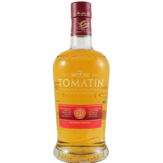 Tomatin Scotch Single Malt 21 Year Limited Edition Bourbon Barrels